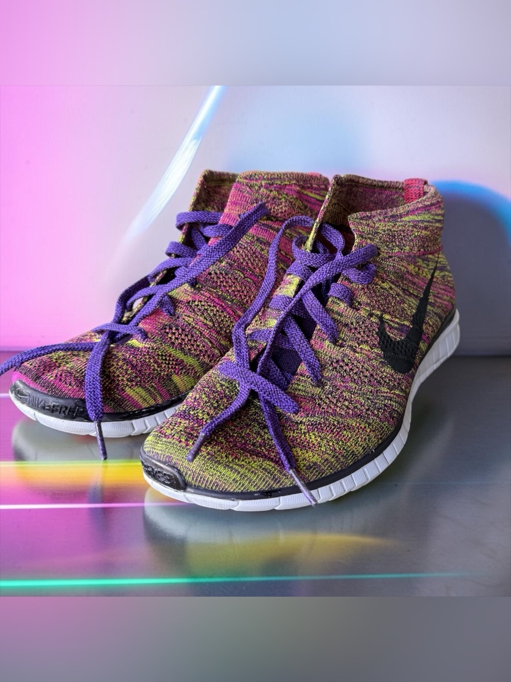 Nike Free RN Flyknit 2017 Women's Running Shoes Men's US Size 10